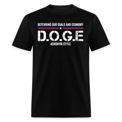 Defending Our Goals and Economy D.O.G.E Acronym Style T Shirt - black