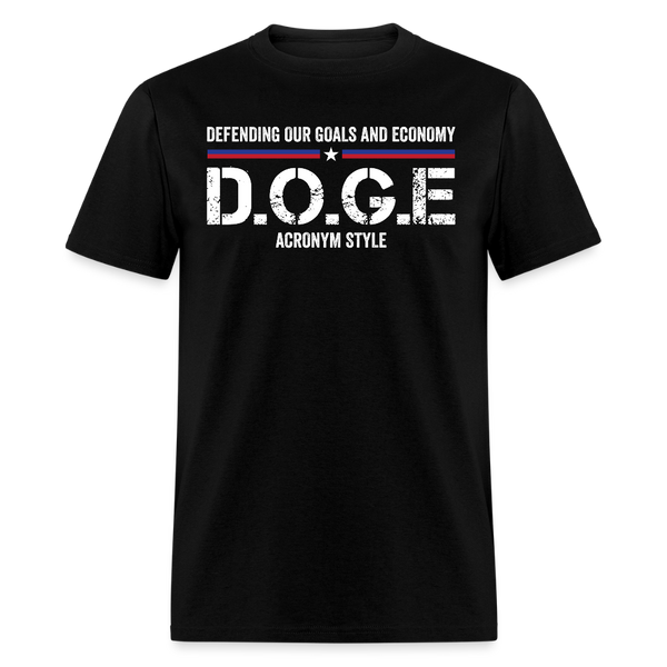 Defending Our Goals and Economy D.O.G.E Acronym Style T Shirt - black