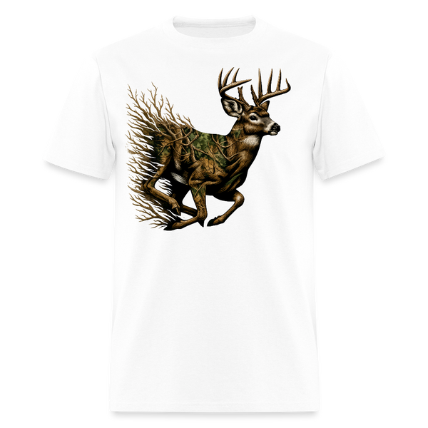 Camo Deer Hunting T Shirt - white
