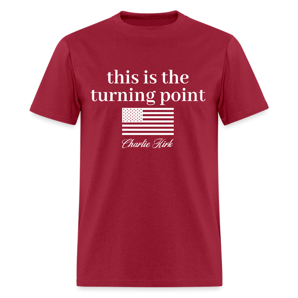 This Is The Turning Point Charlie Kirk T Shirt - dark red