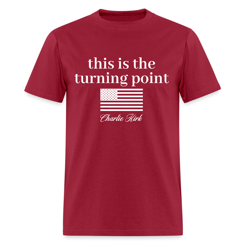 This Is The Turning Point Charlie Kirk T Shirt - dark red