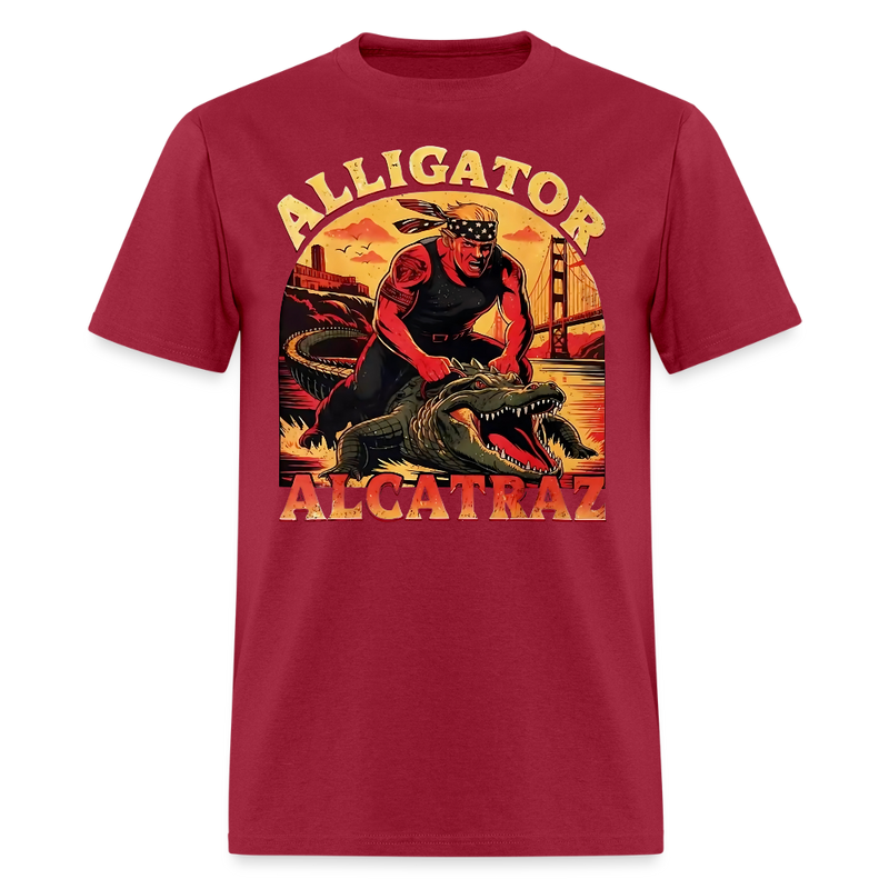 Alligator Alcatraz Trump T Shirt - dark red