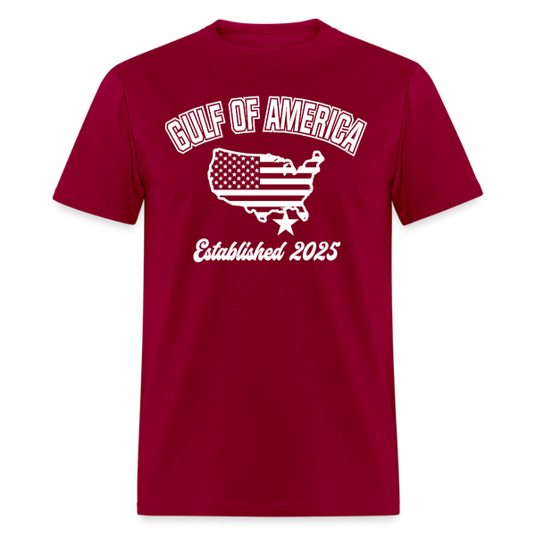 Gulf of America Established 2025 T Shirt - dark red