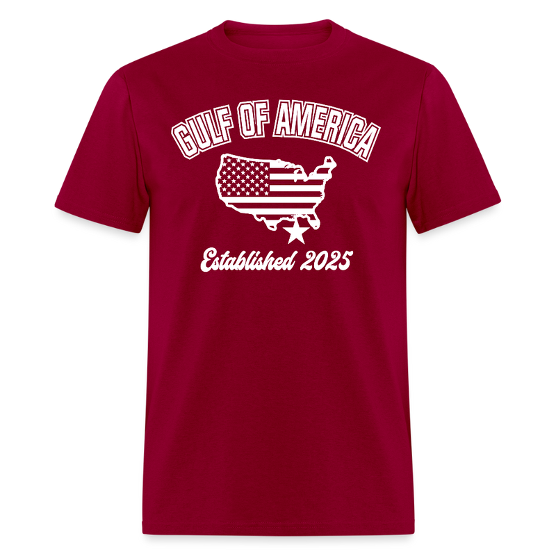 Gulf of America Established 2025 T Shirt - dark red
