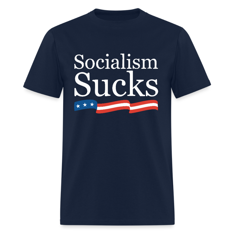 Socialism Sucks T Shirt - navy
