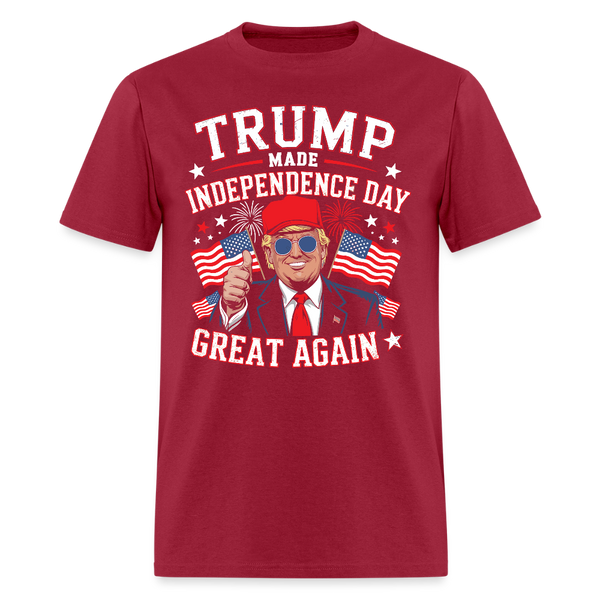 Trump Made Independence Day Great Again T Shirt - dark red