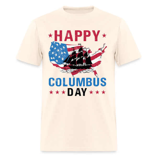 Happy Colombus Day T Shirt - natural