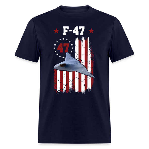 Fighter Jet F-47 Trump T Shirt - navy