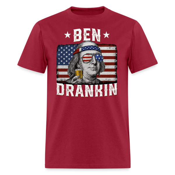 Ben Drankin Colombus Day T Shirt - dark red