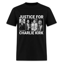 Justice For Charlie Kirk T Shirt - 3 - black