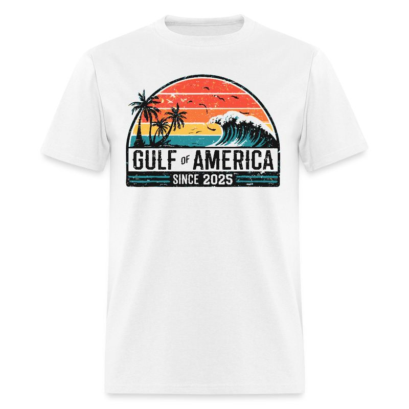 Gulf Of America Since 2025 Retro T Shirt - white