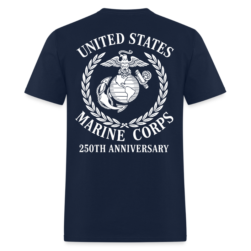 United States Marine Corps 250th Anniversary T Shirt - navy