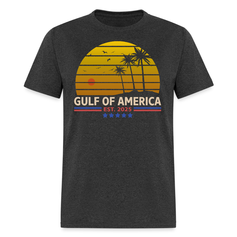 Retro Gulf Of America Est. 2025 T Shirt - heather black