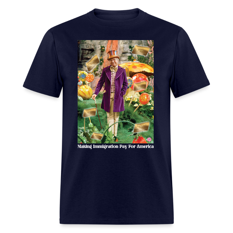 Making Immigration Pay For America T Shirt - navy