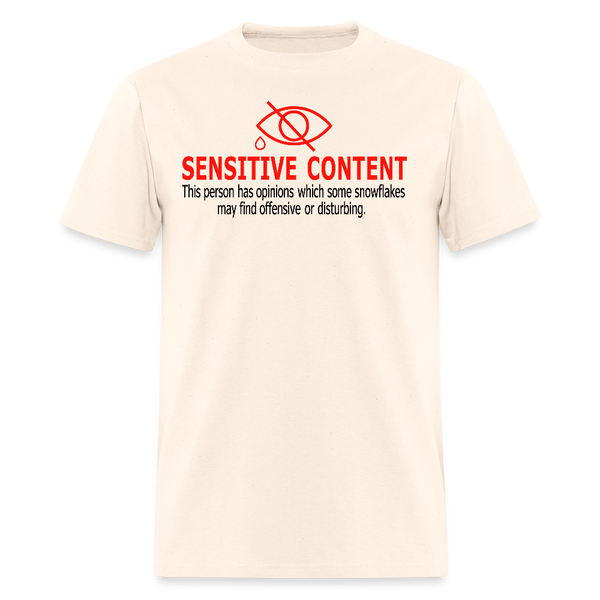 Sensitive Content T Shirt - 2 - natural