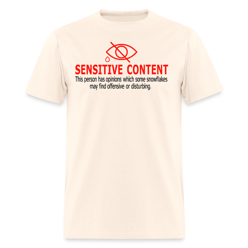 Sensitive Content T Shirt - 2 - natural