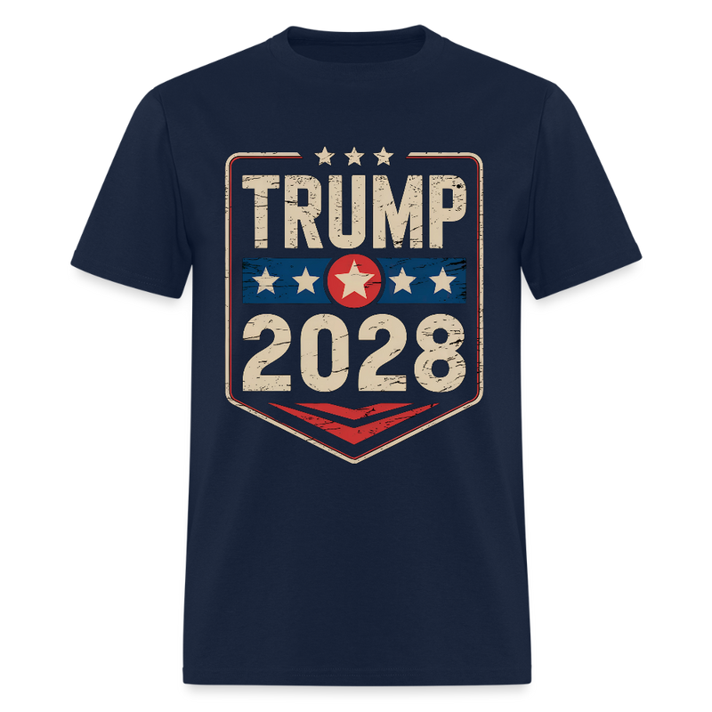 Trump 2028 Patriotic T Shirt - navy