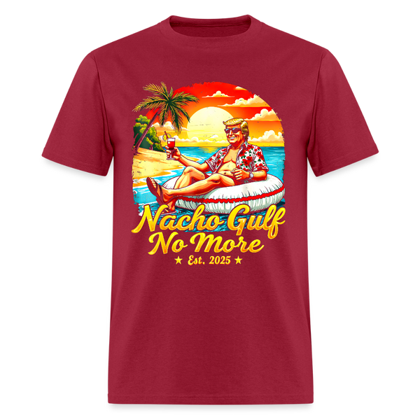 Nacho Gulf No More Trump Est. 2025 T Shirt - dark red
