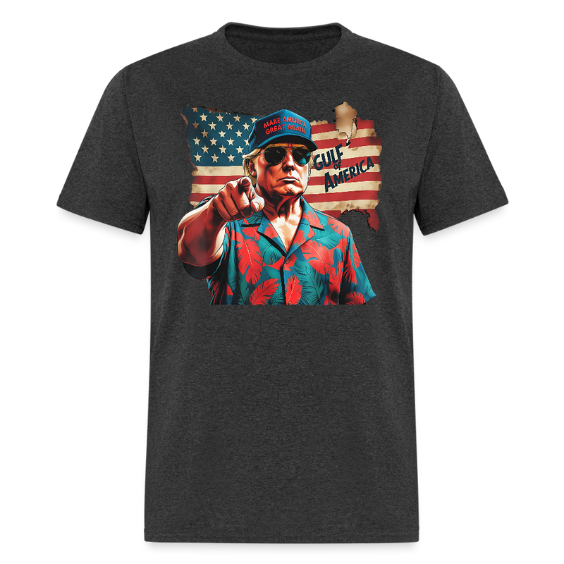 Gulf of America Vintage Map T Shirt - heather black