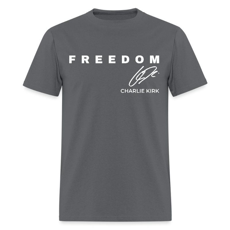 Charlie Kirk Forever In Our Heart US Flag T Shirt - charcoal