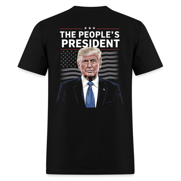 The People's President Trump Back Print T Shirt - black