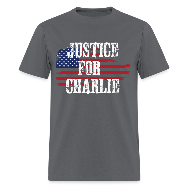 Justice For Charlie T Shirt - charcoal