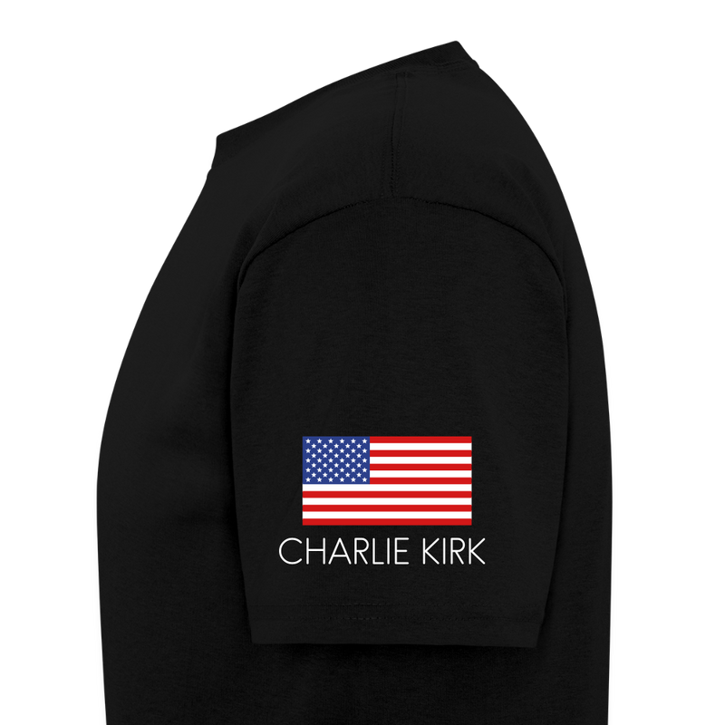 Charlie Kirk Forever In Our Heart US Flag T Shirt - black