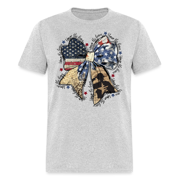 Coquette American Honor The Brave T Shirt - heather gray