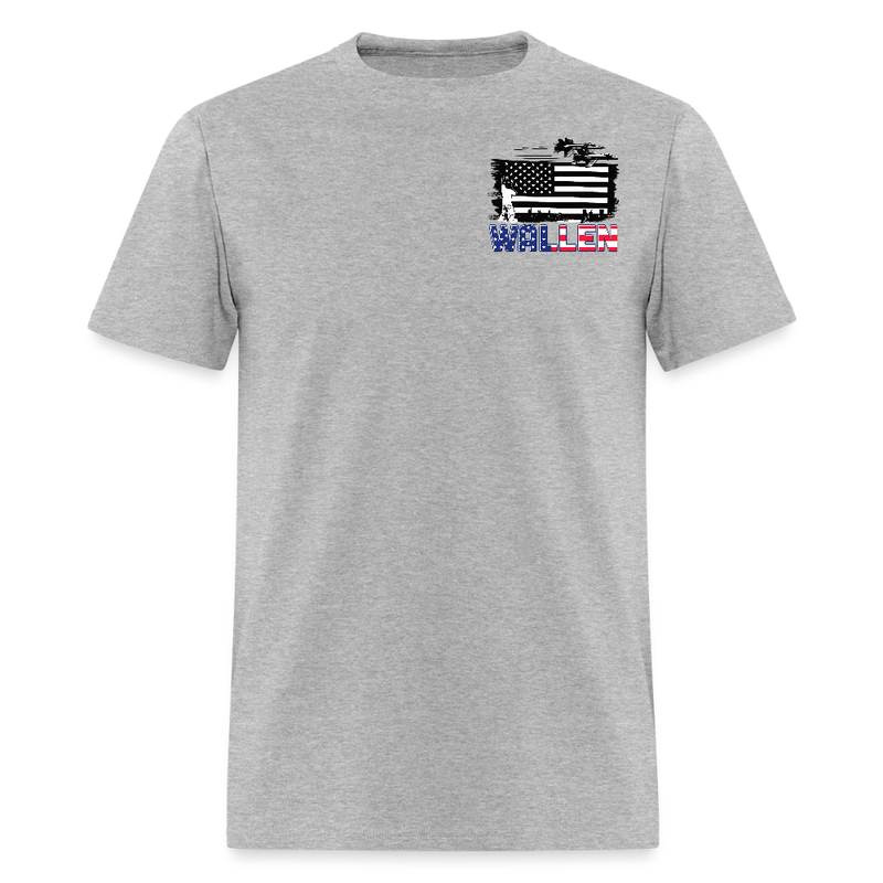 Wallen Stands For The Flag T Shirt - heather gray