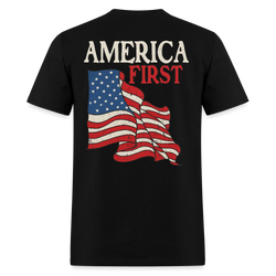 Vintage America First T Shirt - black