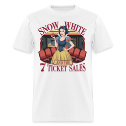 Snow White and the 7 Ticket Sales T Shirt - white