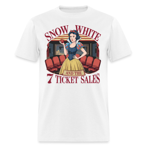 Snow White and the 7 Ticket Sales T Shirt - white