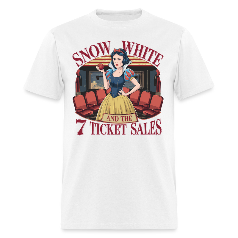Snow White and the 7 Ticket Sales T Shirt - white