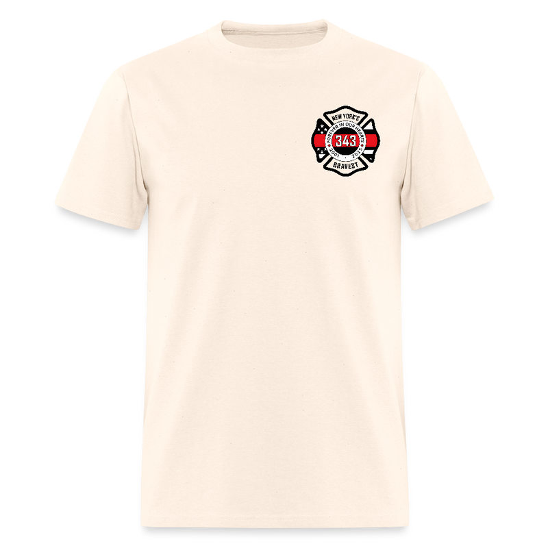 Forever In Our Hearts 343 New York's Bravest 2001 - 2025 White T Shirt - natural