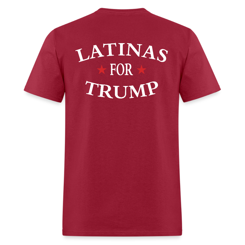 Latinas For Trump T Shirt - dark red