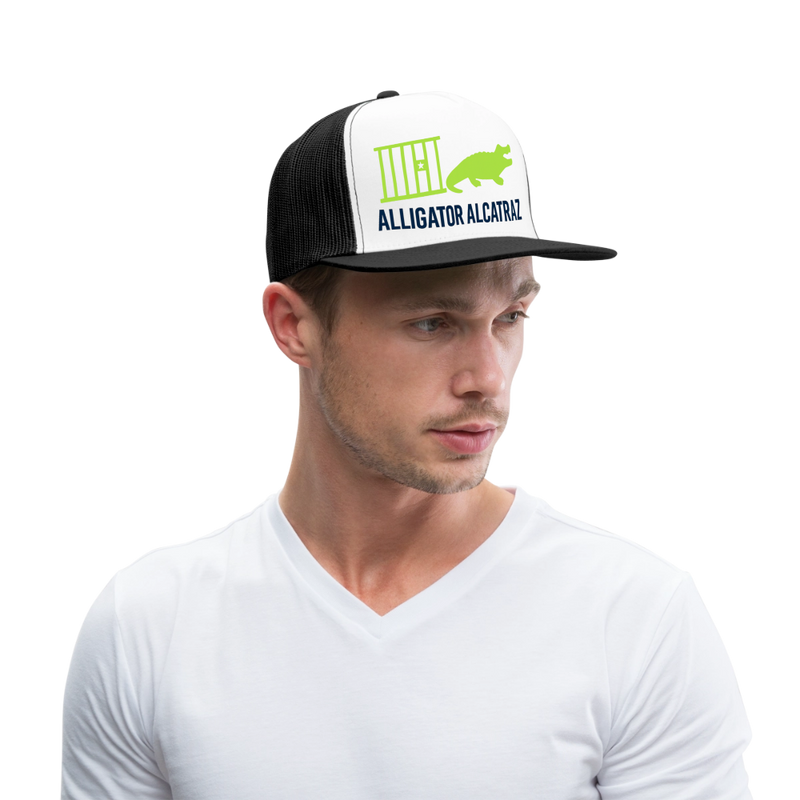 Alligator Alcatraz Trucker Hat - 2 - white/black