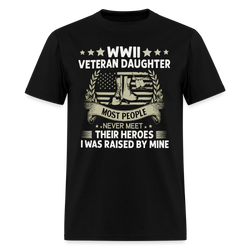 WWII Veteran Daughter T Shirt - black