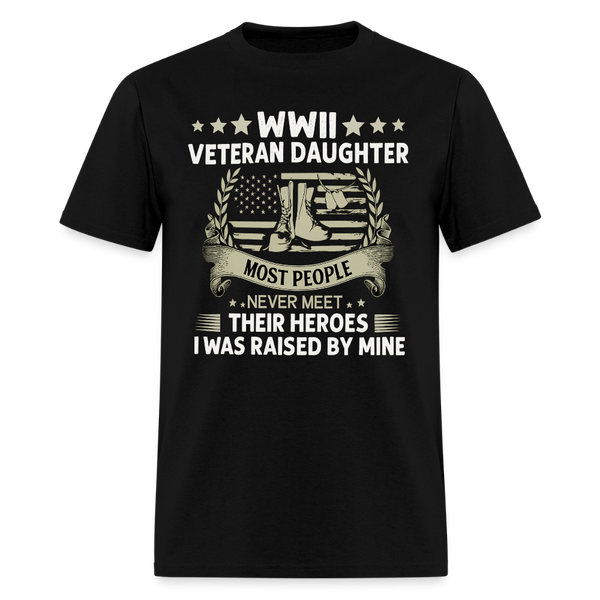 WWII Veteran Daughter T Shirt - black