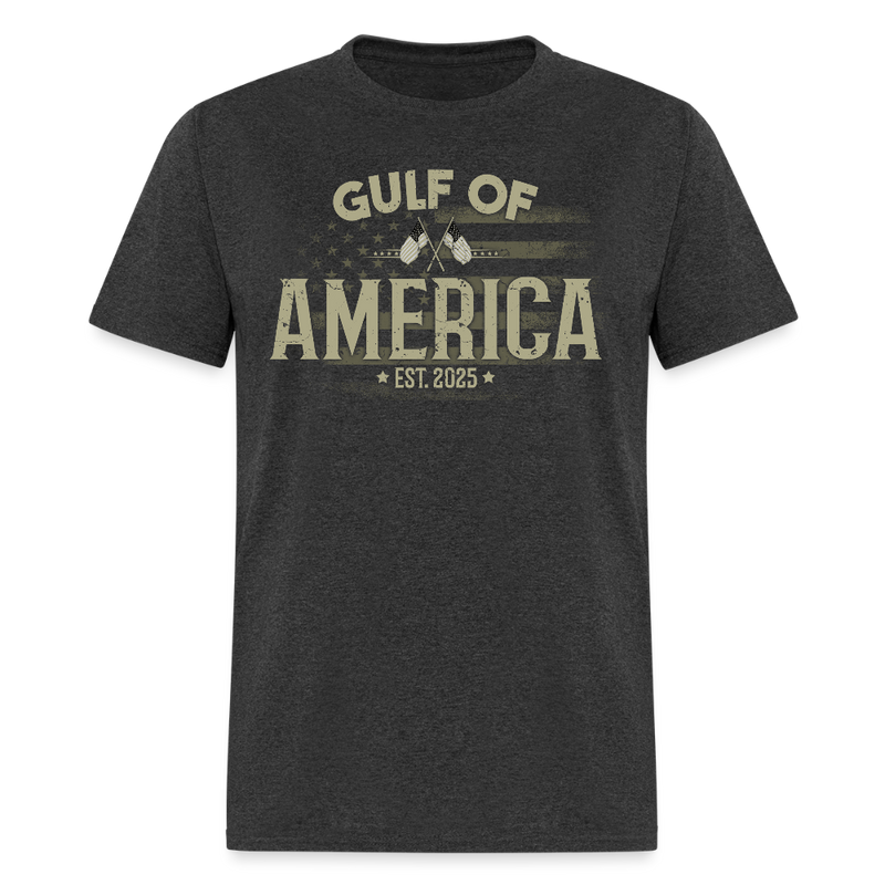 Gulf of America Est. 2025 Flag T Shirt - heather black