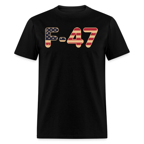 Trump Vintage F-47 USA Jet Fighter T Shirt - black