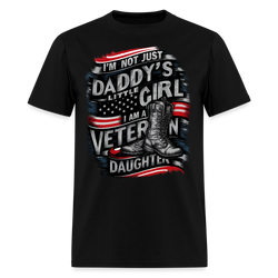 I'm Not Just A Daddy's Liitle Girl Veteran T Shirt - 4 - black