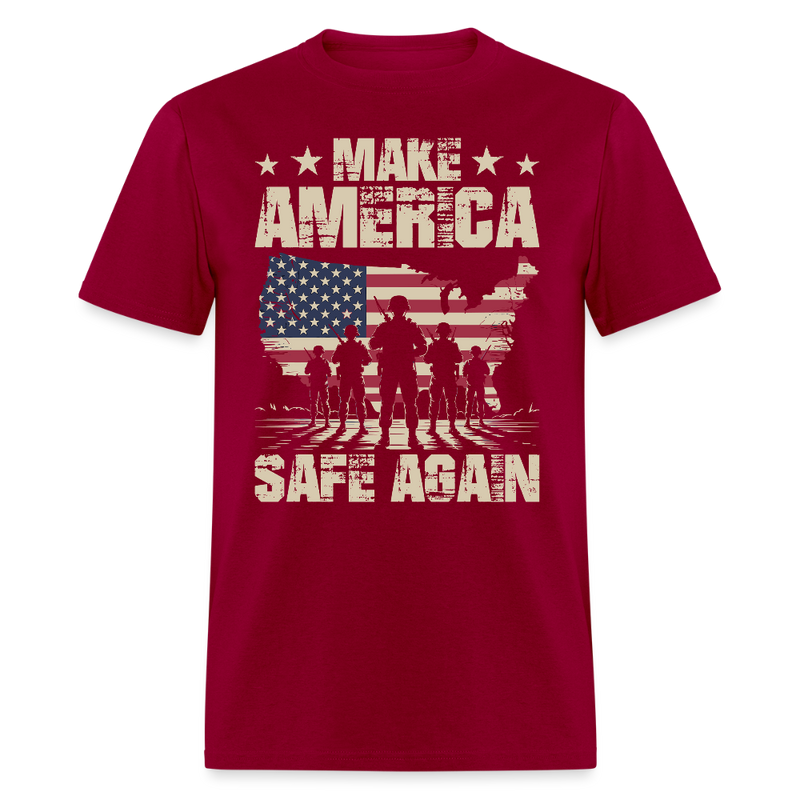 Make America Safe Again T Shirt - dark red