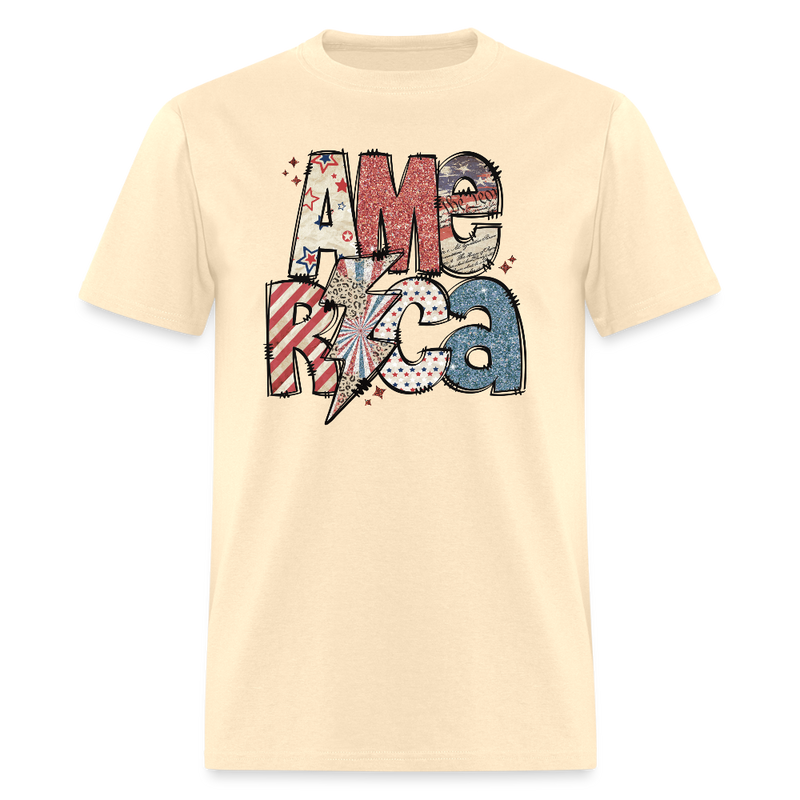 Retro America T Shirt - natural