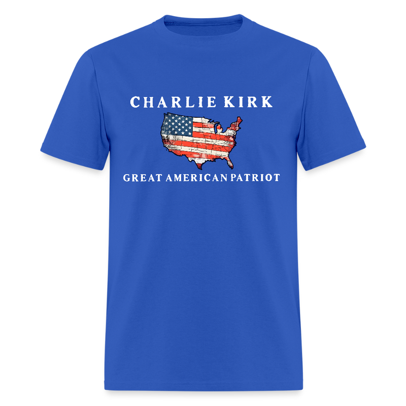 Charlie Kirk Great American Patriot T Shirt - 3 - royal blue