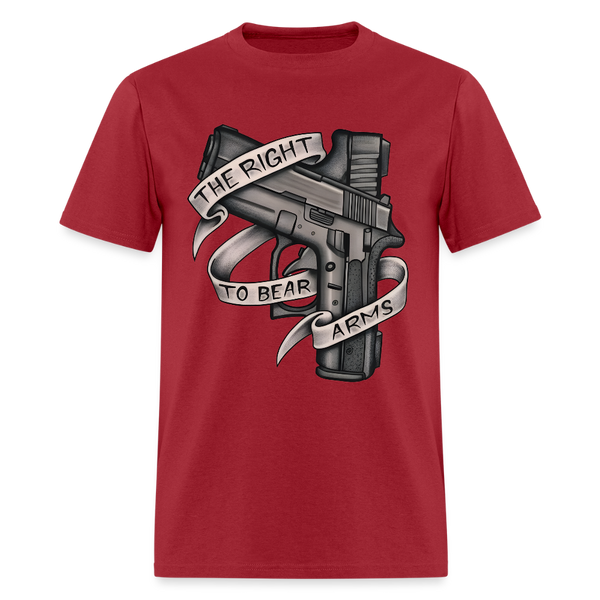 The Right To Bear Arms T Shirt - dark red