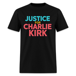 Justice For Charlie Kirk T Shirt - black