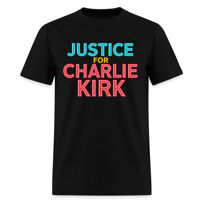 Justice For Charlie Kirk T Shirt - black