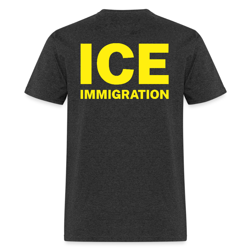 ICE Immigration T Shirt - heather black