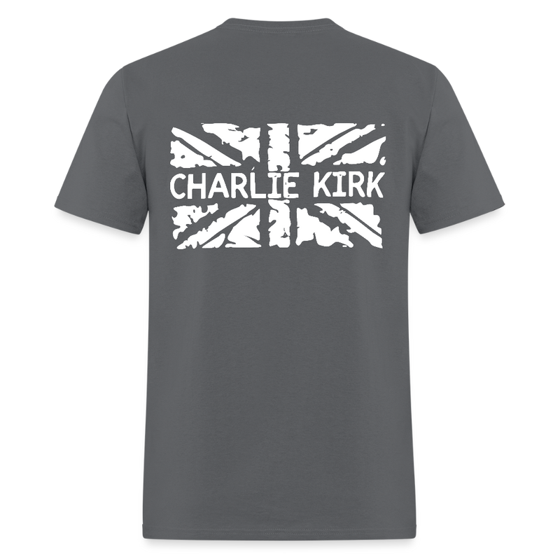 RIP Charlie Kirk Flag T Shirt - charcoal