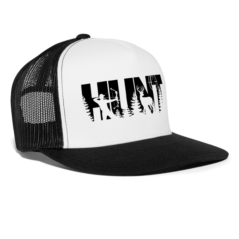 Hunt Life Trucker Hat - white/black